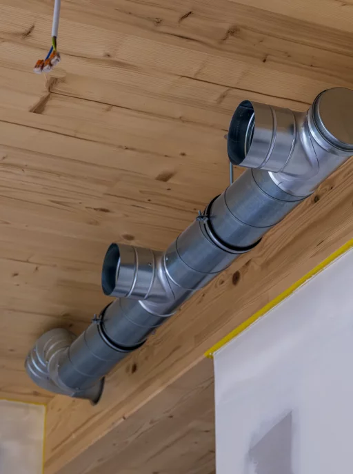 Opbouwleidingen ventilatie houtbouw